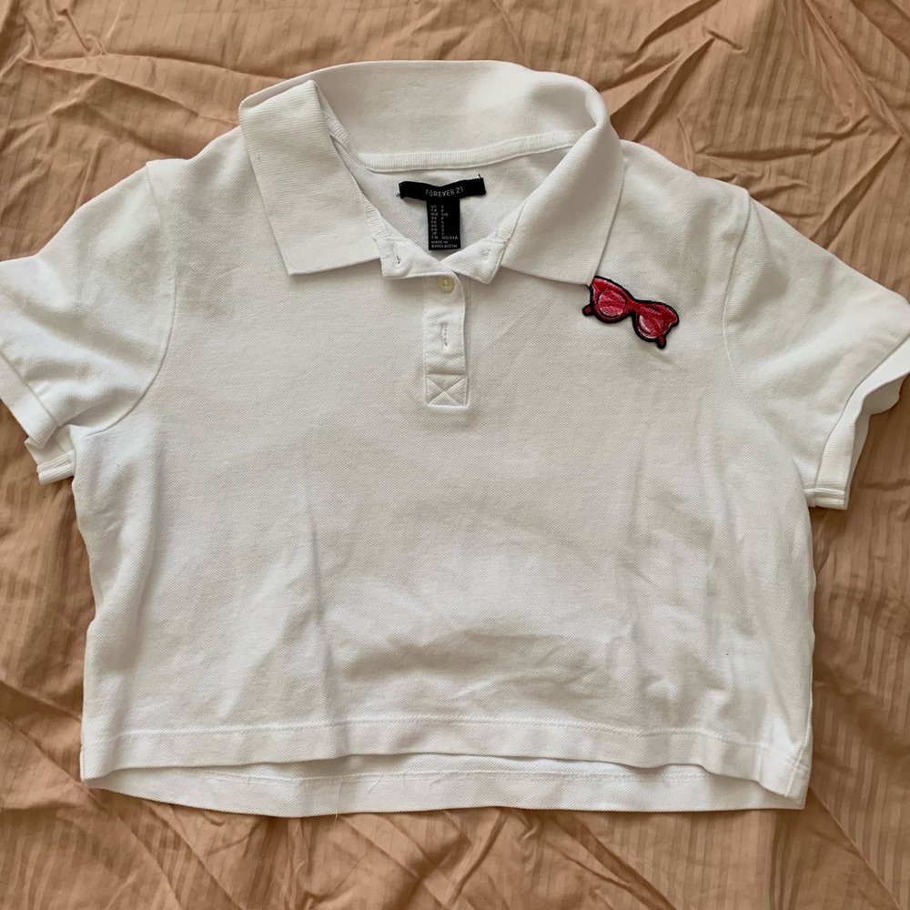 Forever 21 cropped polo top